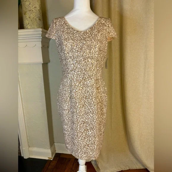 Alex Evenings | Dresses | Alex Evenings Nwt Womans Champaign Sequin Dress  Petite